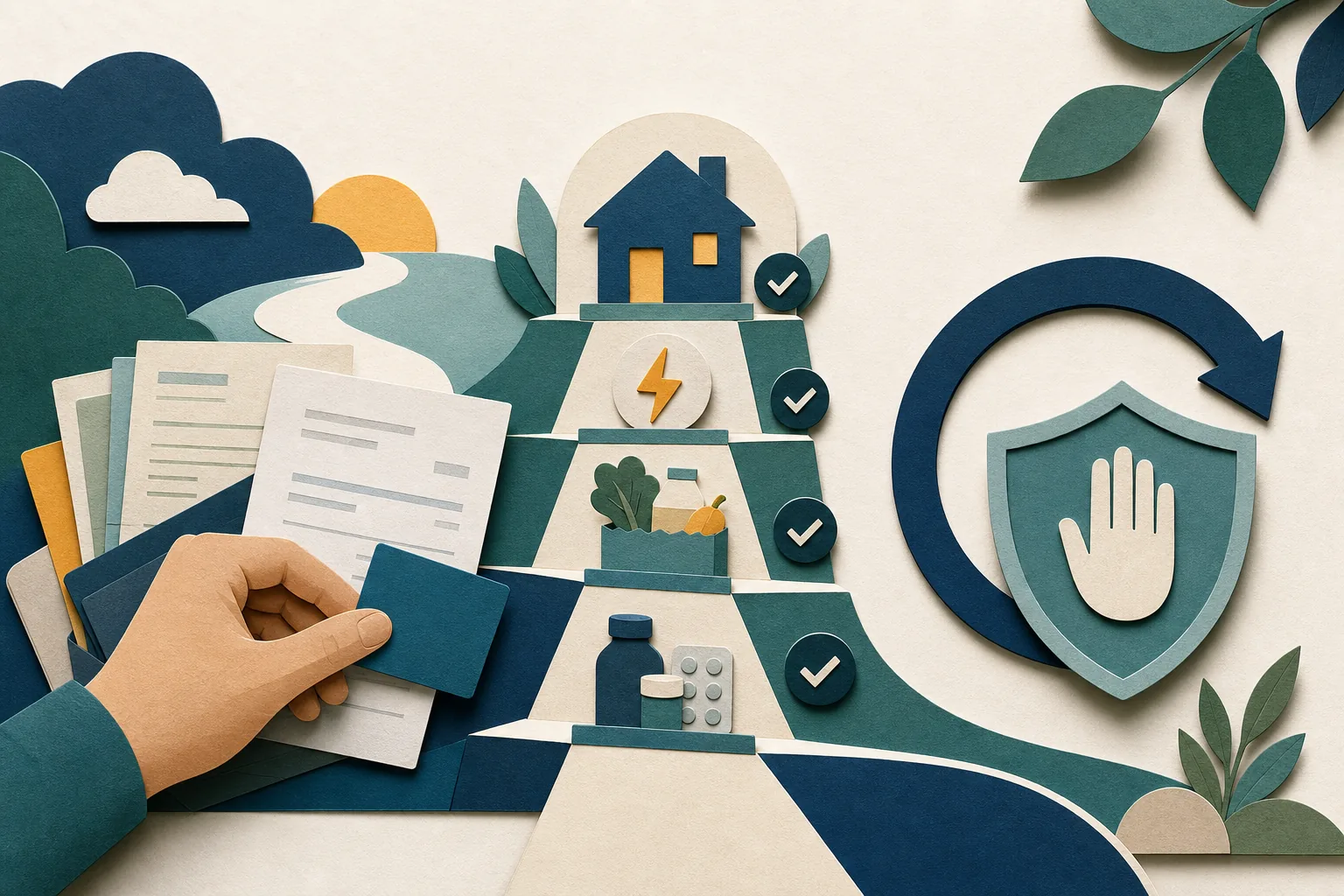 Priority household bills are placed safely ahead of gambling debt while a clear route leads to free advice.
